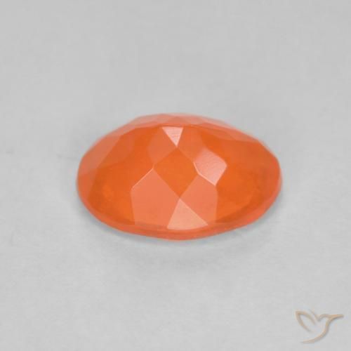 9,17 ctw natürlicher Mittelorange Feueropal, Oval, Lichtdurchlässig