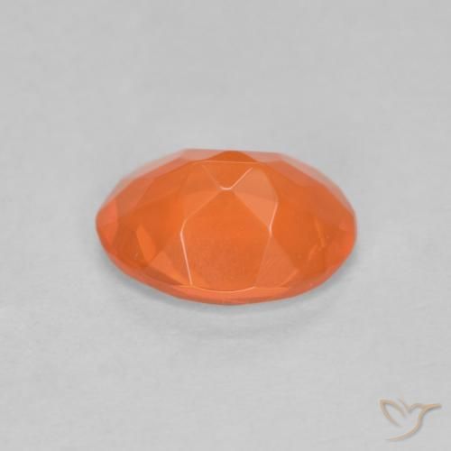 9,17 ctw natürlicher Mittelorange Feueropal, Oval, Lichtdurchlässig