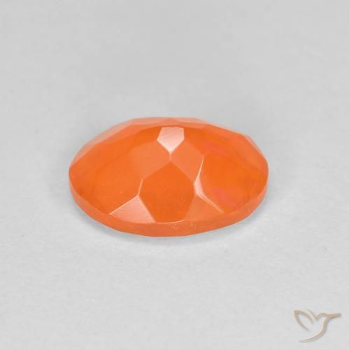 9,17 ctw natürlicher Feuerorange Feueropal, Oval, Lichtdurchlässig