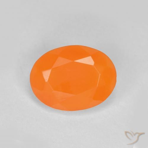 9,17 ctw natürlicher rötlich-orange Feueropal, Oval, Lichtdurchlässig