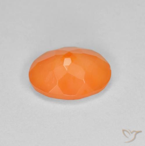 9,17 ctw natürlicher rötlich-orange Feueropal, Oval, Lichtdurchlässig