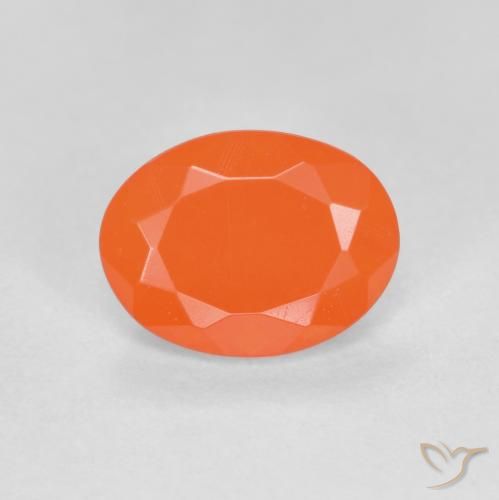 0.69ct Natürlicher hellorange Feueropal, Oval, Lichtdurchlässig