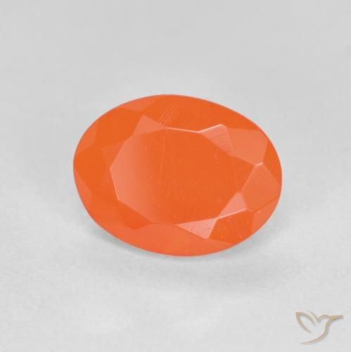 9,17 ctw natürlicher hellorange Feueropal, Oval, Lichtdurchlässig
