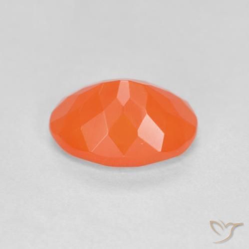 9,17 ctw natürlicher hellorange Feueropal, Oval, Lichtdurchlässig