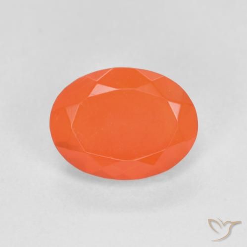 0.78ct Natürlicher hellorange Feueropal, Oval, Lichtdurchlässig