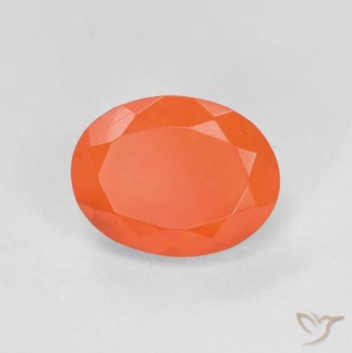 9,17 ctw natürlicher hellorange Feueropal, Oval, Lichtdurchlässig
