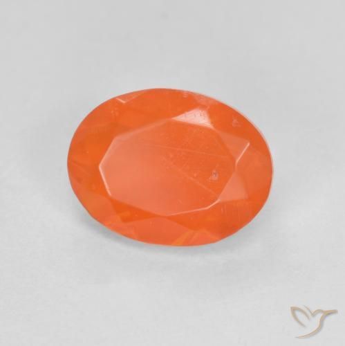 9,17 ctw natürlicher Mittelorange Feueropal, Oval, Lichtdurchlässig