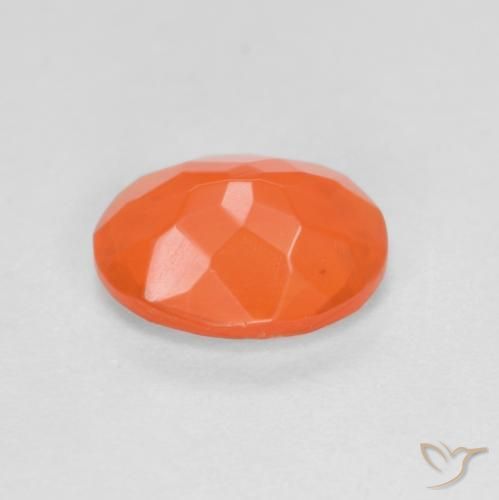 9,17 ctw natürlicher Mittelorange Feueropal, Oval, Lichtdurchlässig