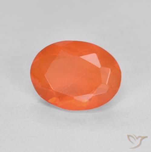 9,17 ctw natürlicher Intensives Orange Feueropal, Oval, Lichtdurchlässig