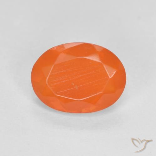 0.77ct Natürlicher hellorange Feueropal, Oval, Lichtdurchlässig