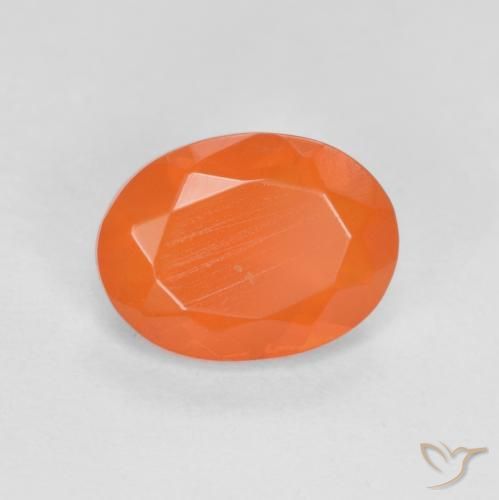 9,17 ctw natürlicher hellorange Feueropal, Oval, Lichtdurchlässig