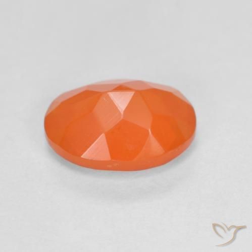 9,17 ctw natürlicher hellorange Feueropal, Oval, Lichtdurchlässig
