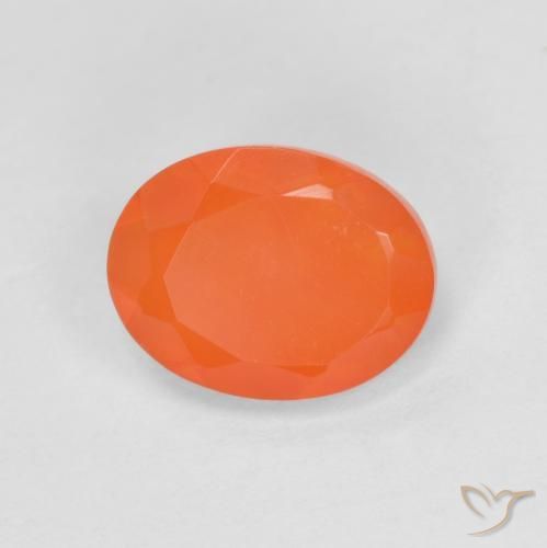 9,17 ctw natürlicher Intensives Orange Feueropal, Oval, Lichtdurchlässig