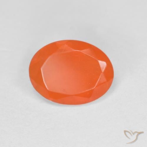 9,17 ctw natürlicher Intensives Orange Feueropal, Oval, Lichtdurchlässig