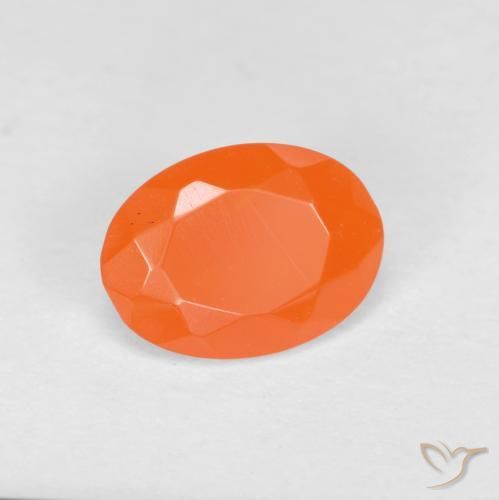 9,17 ctw natürlicher Warme Aprikosenorange Feueropal, Oval, Lichtdurchlässig