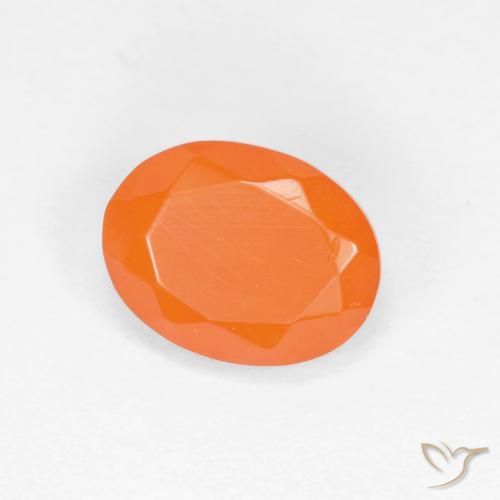 9,17 ctw natürlicher Warme Aprikosenorange Feueropal, Oval, Lichtdurchlässig