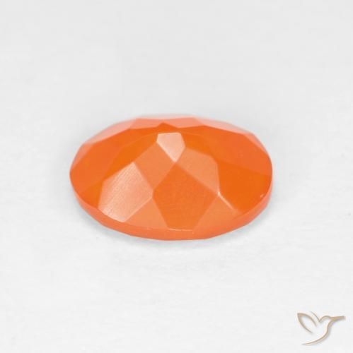 9,17 ctw natürlicher Warme Aprikosenorange Feueropal, Oval, Lichtdurchlässig