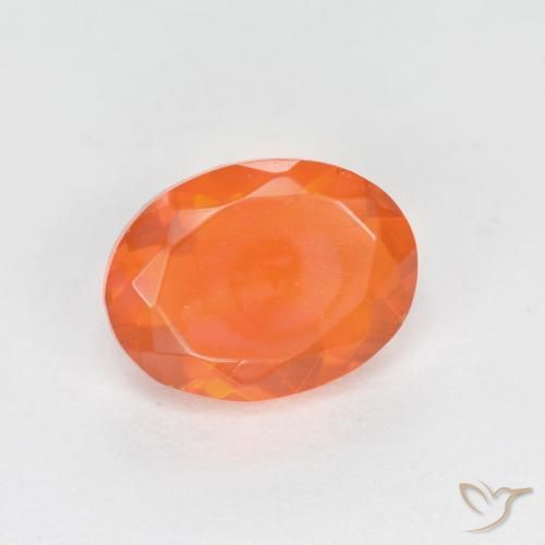 9,17 ctw natürlicher Intensives Orange Feueropal, Oval, Lichtdurchlässig