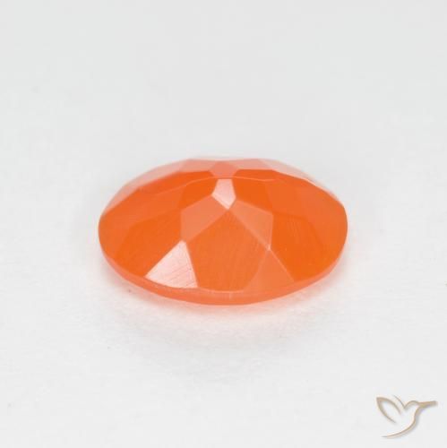 9,17 ctw natürlicher Mittelorange Feueropal, Oval, Lichtdurchlässig