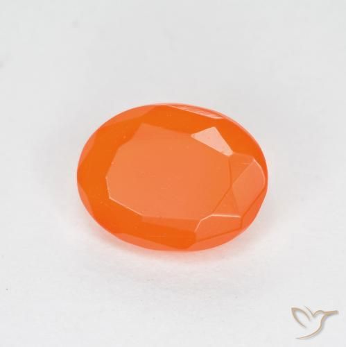 9,17 ctw natürlicher rötlich-orange Feueropal, Oval, Lichtdurchlässig