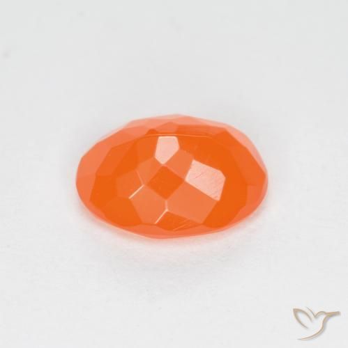 9,17 ctw natürlicher rötlich-orange Feueropal, Oval, Lichtdurchlässig