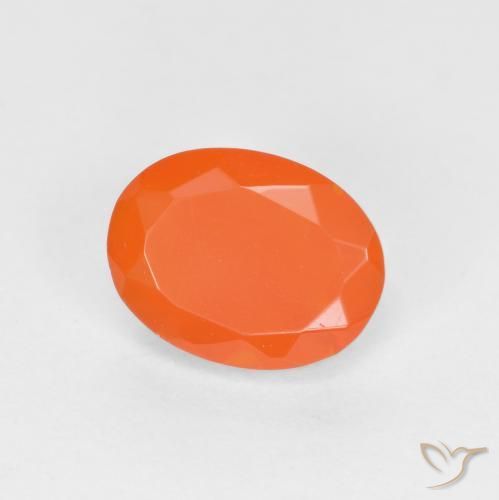 9,17 ctw natürlicher hellorange Feueropal, Oval, Lichtdurchlässig