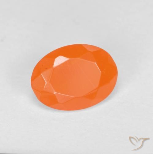 9,17 ctw natürlicher Mittelorange Feueropal, Oval, Lichtdurchlässig