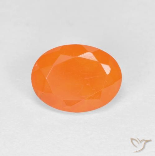 0.70ct Natürlicher hellorange Feueropal, Oval, Lichtdurchlässig