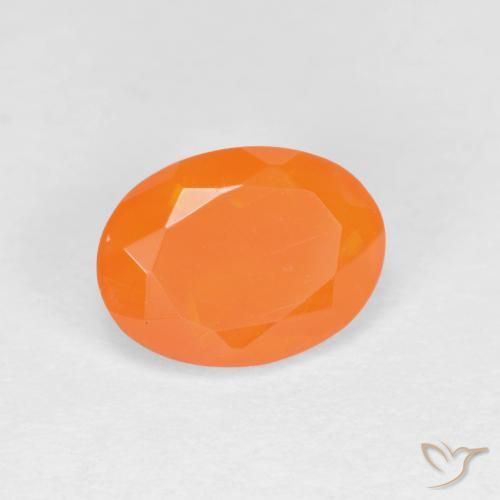 9,17 ctw natürlicher hellorange Feueropal, Oval, Lichtdurchlässig