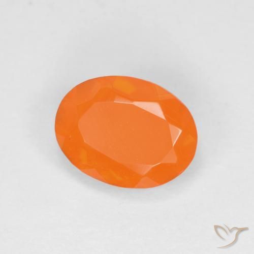 9,17 ctw natürlicher Intensives Orange Feueropal, Oval, Lichtdurchlässig