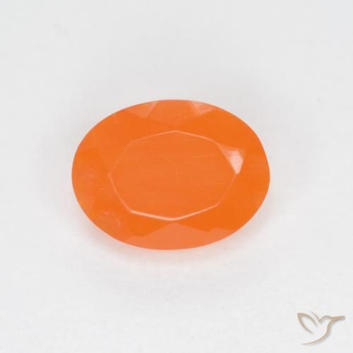 0.62ct Natürlicher Mittelorange Feueropal, Oval, Lichtdurchlässig