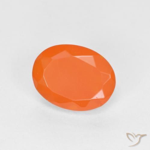 9,17 ctw natürlicher Mittelorange Feueropal, Oval, Lichtdurchlässig