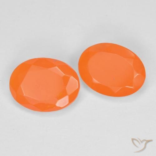 1.08 ct natürliche Warme Aprikosenorange Feueropal-Edelsteine, Oval, Lichtdurchlässig