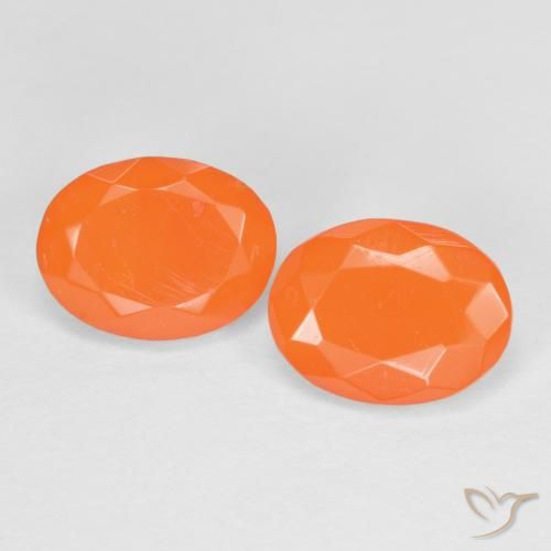 1.45ctw Natürlicher Mittelorange Feueropal, Oval, Lichtdurchlässig, Photo A