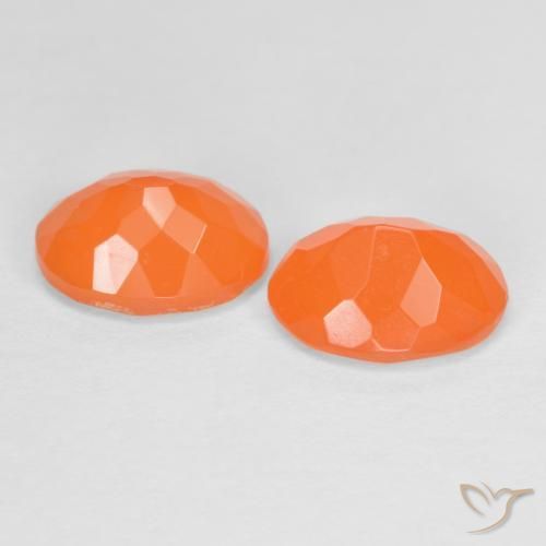 1.45 ct natürliche Mittelorange Feueropal-Edelsteine, Oval, Lichtdurchlässig