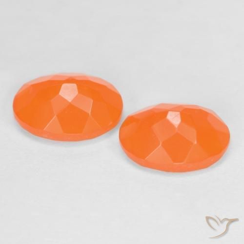 1.56 ct natürliche Mittelorange Feueropal-Edelsteine, Oval, Lichtdurchlässig
