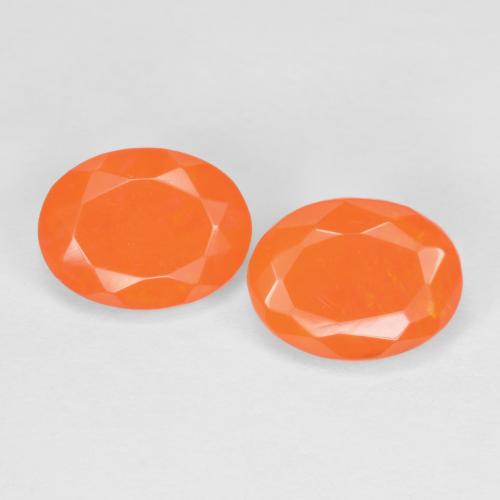 1.31 ct natürliche Mittelorange Feueropal-Edelsteine, Oval Schliff, Lichtdurchlässig
