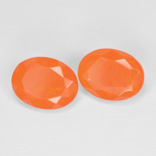 1.31 ct natürliche Mittelorange Feueropal-Edelsteine, Oval Schliff, Lichtdurchlässig