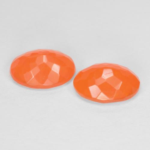 1.31 ct natürliche Mittelorange Feueropal-Edelsteine, Oval Schliff, Lichtdurchlässig