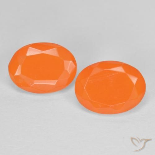 1.31ctw Natürlicher Mittelorange Feueropal, Oval, Lichtdurchlässig