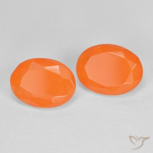 1.31 ct natürliche Mittelorange Feueropal-Edelsteine, Oval, Lichtdurchlässig