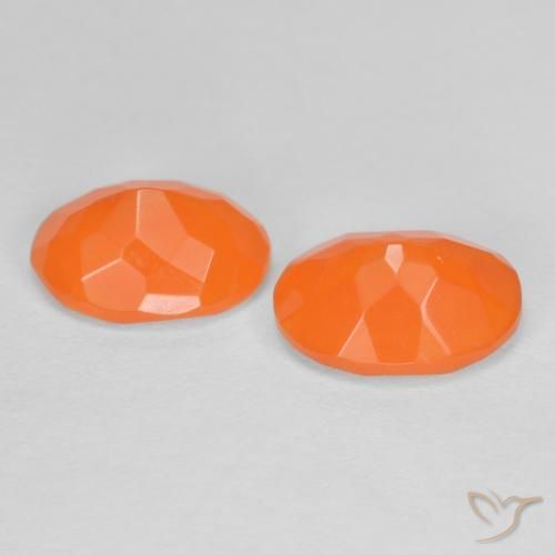 1.31 ct natürliche Mittelorange Feueropal-Edelsteine, Oval, Lichtdurchlässig