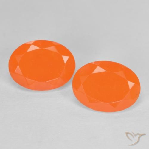 1.36ctw Natürlicher Mittelorange Feueropal, Oval, Lichtdurchlässig