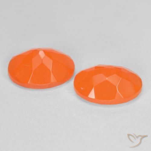 1.36 ct natürliche Mittelorange Feueropal-Edelsteine, Oval, Lichtdurchlässig