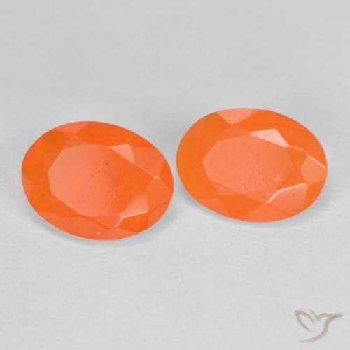 1.22 ct natürliche Mittelorange Feueropal-Edelsteine, Oval, Lichtdurchlässig
