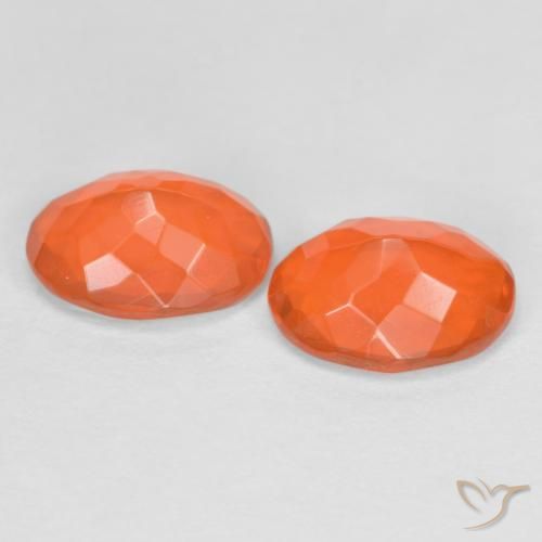 1.47 ct natürliche hellorange Feueropal-Edelsteine, Oval Schliff, Lichtdurchlässig