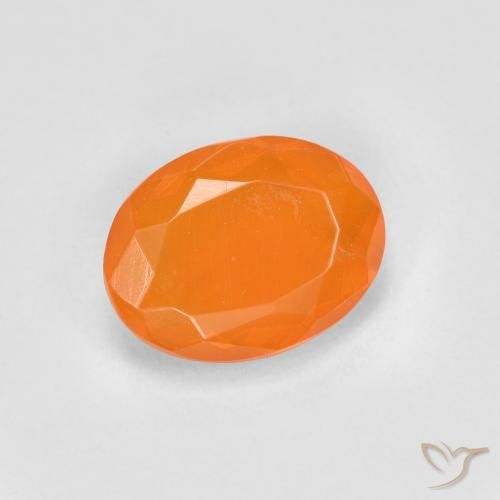 9,17 ctw natürlicher Warme Aprikosenorange Feueropal, Oval, Transparent