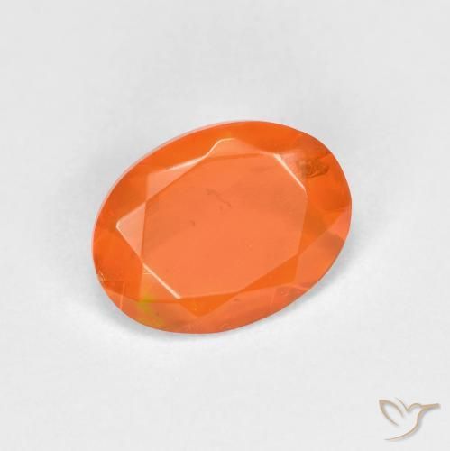 9,17 ctw natürlicher Feuerorange Feueropal, Oval, Transparent