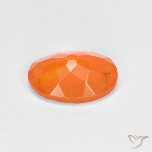 9,17 ctw natürlicher Feuerorange Feueropal, Oval, Transparent