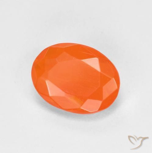 9,17 ctw natürlicher hellorange Feueropal, Oval, Transparent